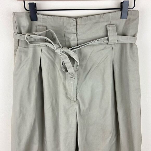 H&M Tie-Waist Olive Flood Pants - Picture 3 of 7